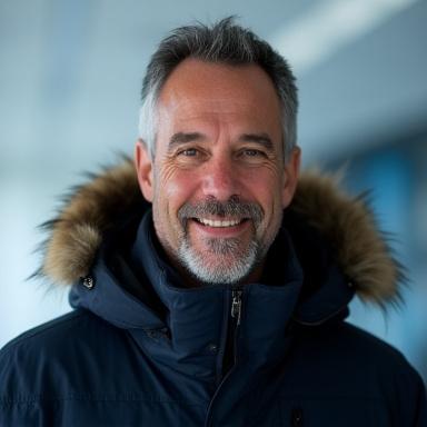 Headshot of Dr. Aris Thorne, a smiling man in his 40s wearing a winter parka.